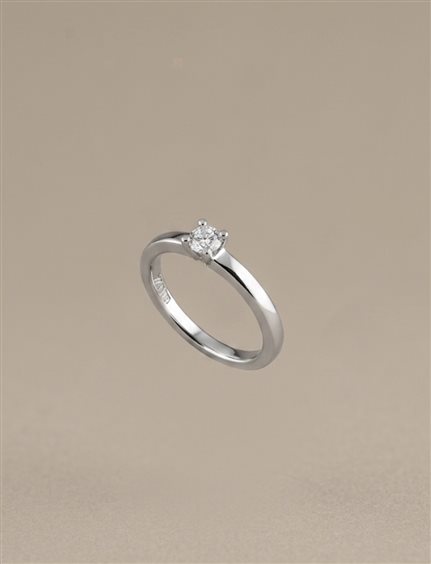 Anello Miss Miss Donna solitario in Oro bianco Diamante 0.24 Ct AN SOLITARIO 0.24 F VS - AN SOLITARIO 0.24 F VS